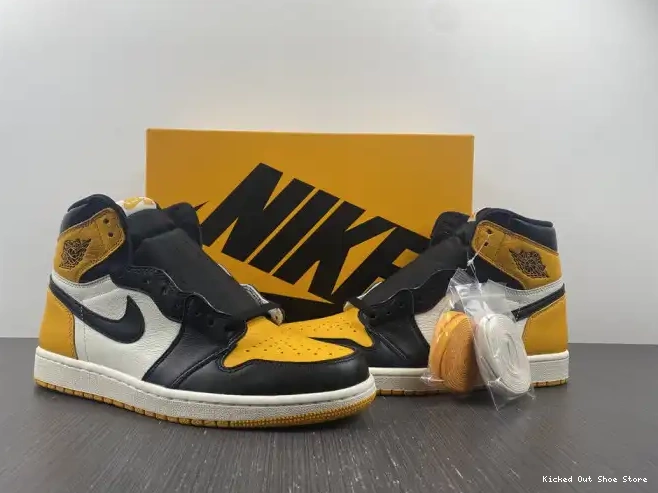 Kick Theory Yellow 555088-711 OG High 1 Air Toe Jordan 0603